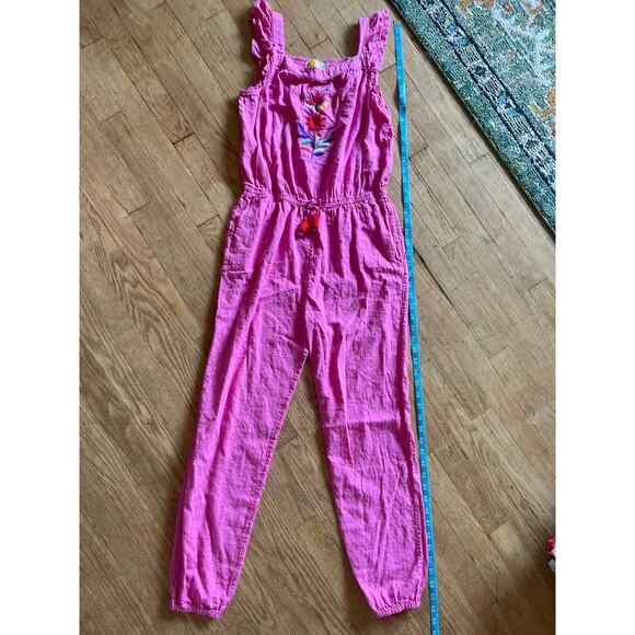 Boden Pink Ruffle Sleeve Embroidered Romper Size 15-16Y - Picture 5 of 7